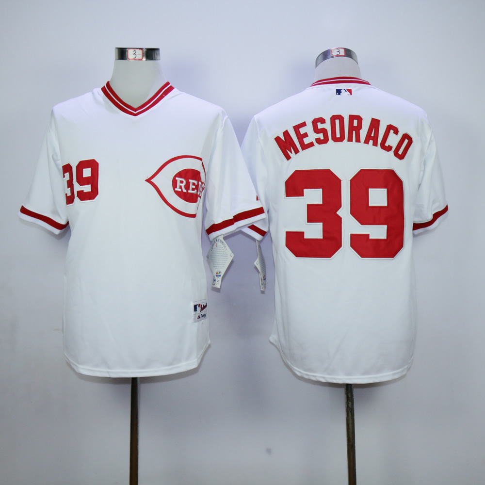 Men MLB Cincinnati Reds 39 Mesoraco white 1990 turn back jerseys